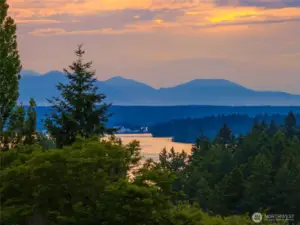 You can see Keyport and the Olympic Mountains in the distance.