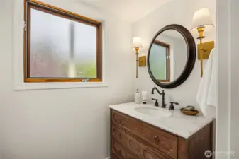 Main floor hall bathroom has been completely re done!