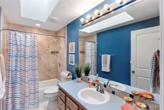 Full bath on upper in between bedrooms #2 and #3