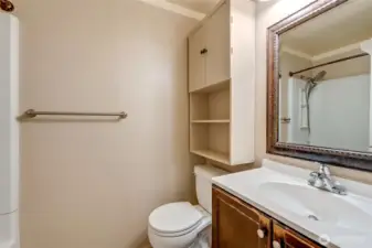 Main hallway FULL bathroom on first floor