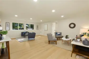 This is such a huge space. Perfect for separation from upstairs if desired.