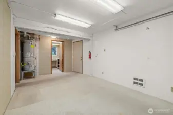 Water heater replaced in 2020.  Towards the rear you see a cozy little office space