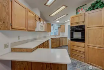 Kitchen with plenty of storage.
