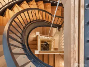 Custom buil staircase to Belevedere lookout tower