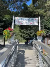 Hat Island is a very active island, this is for the annual 4th of July Parade.