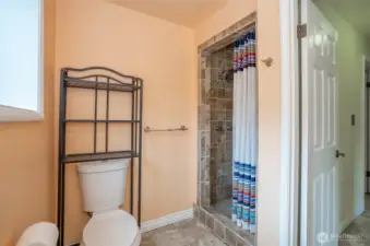 Walk-in shower.