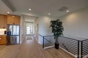 View from living room looking towards front entry