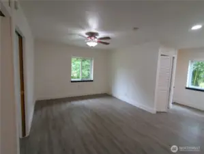 Dining area and pantry.