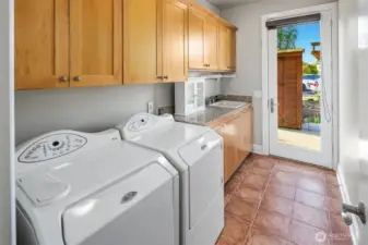Main floor Laundry room right off the indoor pool and outside access