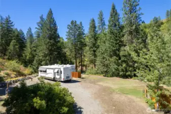 Numerous RV hookups, a drilled private well, and electricity on site make for an easy stay. Bring your adventure van or RV while you plan a future home or cabin.