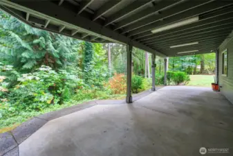 Lower level covered patio!