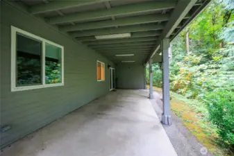 Lower level with 3rd sliding room entrance