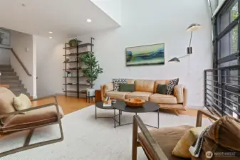 Epic ceiling heights, and large living spaces - rare in townhomes!