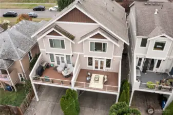 There is plenty of room to relax or entertain on this wonderful deck.