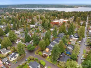 Aerial photo looking east and north. You can see Lake Washington from this photo. Only minutes to the UW, Childrens Hospital, Amazon, downtown Seattle, and 520.