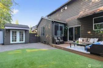 Trex decking (shed is office)