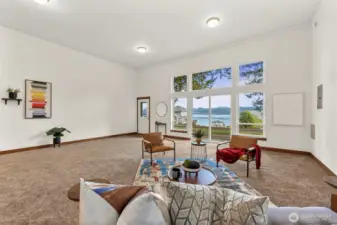 ADU features a spacious living room, new carpet, mini-split system, and inviting views.