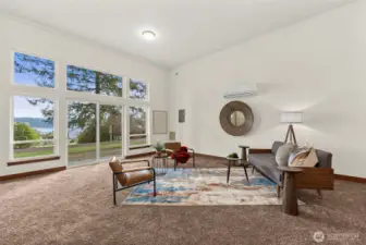 Comfortable living room offering ample space and a clean, lightly used feel.