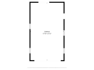 Detached garage floorplan with measurements