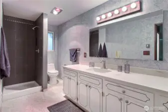 Primary bath features new surround shower