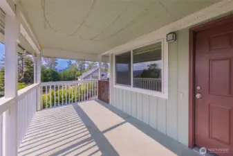 2nd floor unit with a huge front porch + mountain view