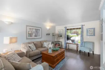 Living room with gas fireplace