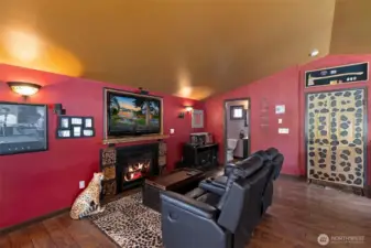 Gas Fireplace & hangout space.