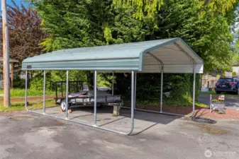 Covered parking in driveway
