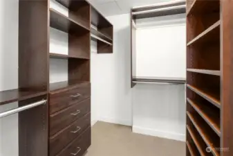 Spacious walk-in-closet