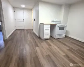 Kitchen facing back door/separate entrance