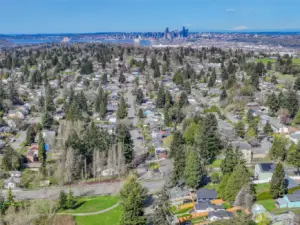 North facing aerial drone shot