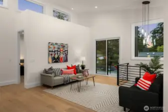 Upper floor loft with access to the third covered outdoor living space