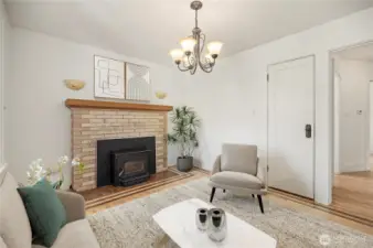 Sitting Room or could be Formal Dining Room? - virtually staged