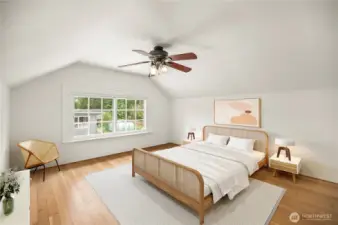 Upstairs Bedroom - virtually staged