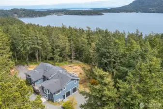 Aerial view of this lovely home and property.