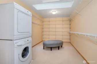 Primary bedroom with large bathroom, walk-in closet and private deck!