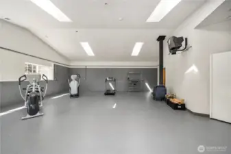 Gym or home business space atttached to garage
