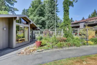 Clubhouse and pool area