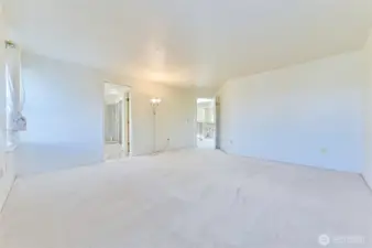 Primary bedroom with room for a king bed and more!