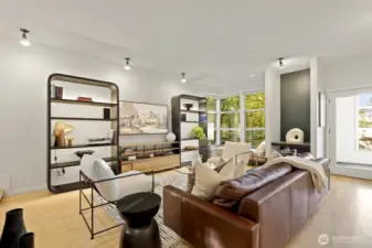 Clean lines, unique architecture and artwork niches create a space that's both inspiring and comfortable.