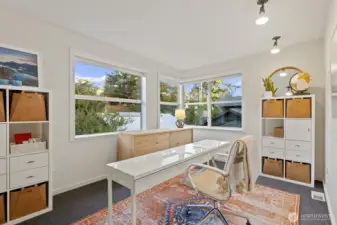 This second bedroom savors fantastic sunlight and views!