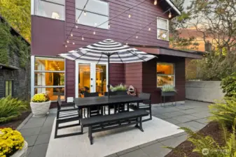 Outside, your private backyard sanctuary awaits!