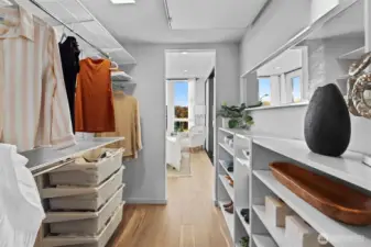 Other view of closet facing room