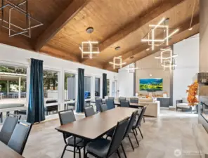 Gather with friends in the stunning new clubhouse—complete with seating areas, game tables, and space for social events.