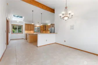 Dining room off of the kitchen