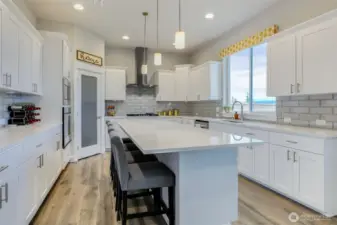 Massive kitchen with walk-in pantry