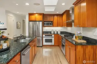 Beautiful wood cabinets and stainless appliances