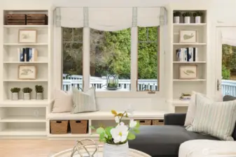 Mature landscaping ensures private views.