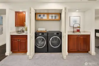 A second laundry station and bar sink perfect  long term guests
