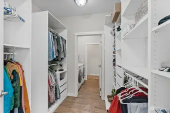 Primary bedroom closet.